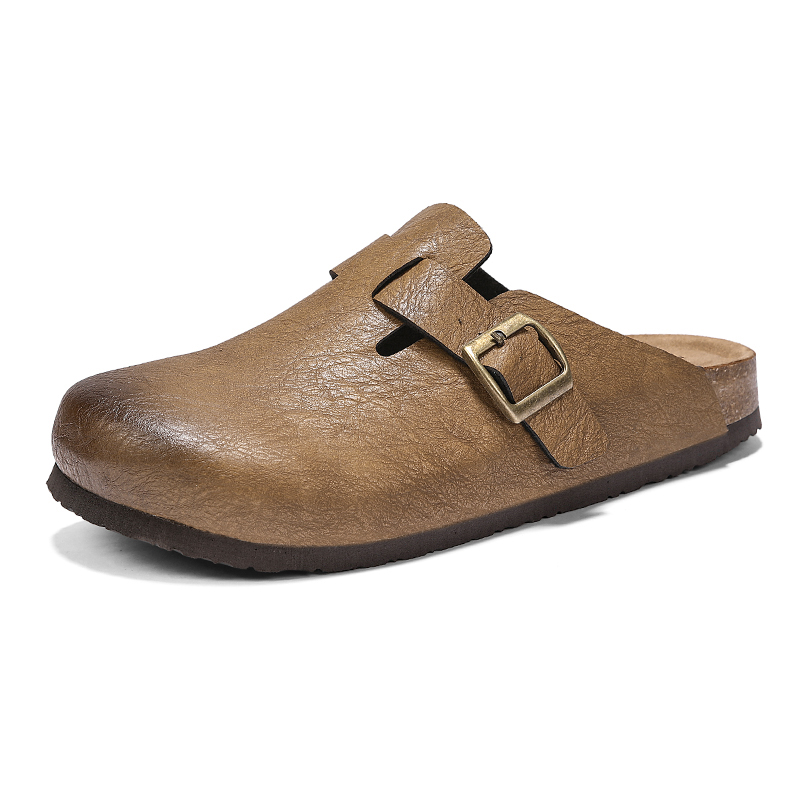 Health & Wellness Equipment - Unisex Cork Comfort Slippers Closed Toe