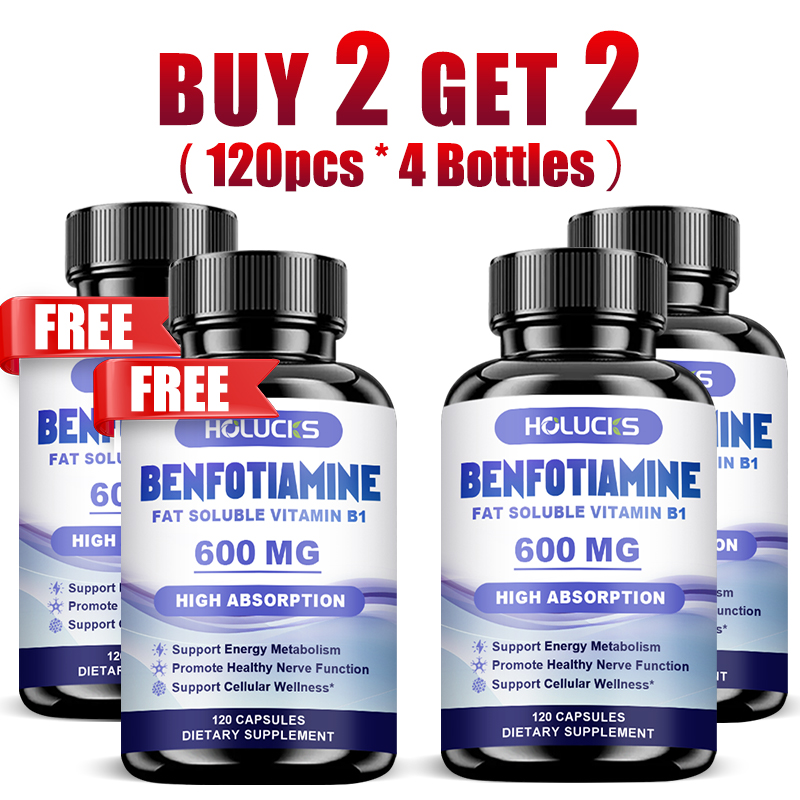 Health Wellness & Psychology - Benfotiamine Capsules, with Fat-Soluble Vitamin B1,