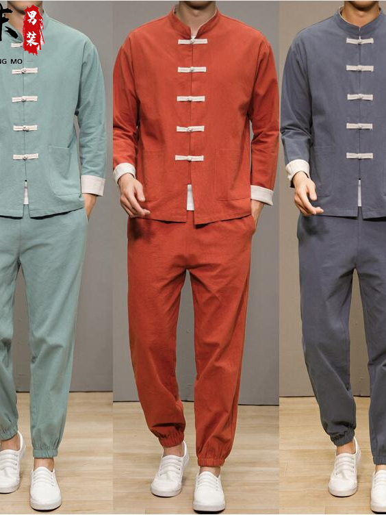 Health & Wellness Equipment - Chinese Style Cotton Linen Tang Suit