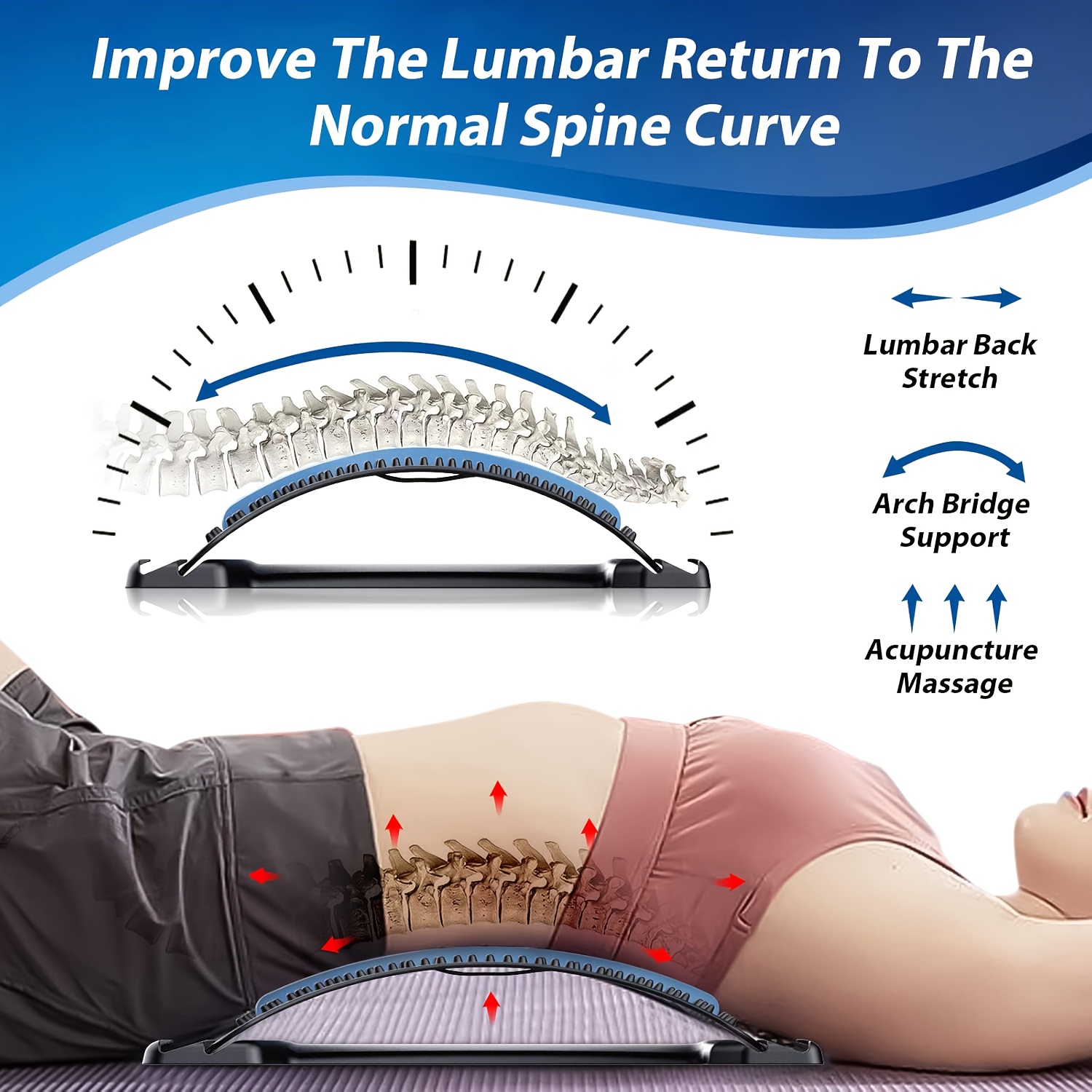 4-Level Adjustable Back Stretc - огляд і ціна Posture Corrector Back Brace